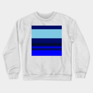 A tremendous shape of Sky Blue, Blue, Dark Imperial Blue and Cetacean Blue stripes. Crewneck Sweatshirt